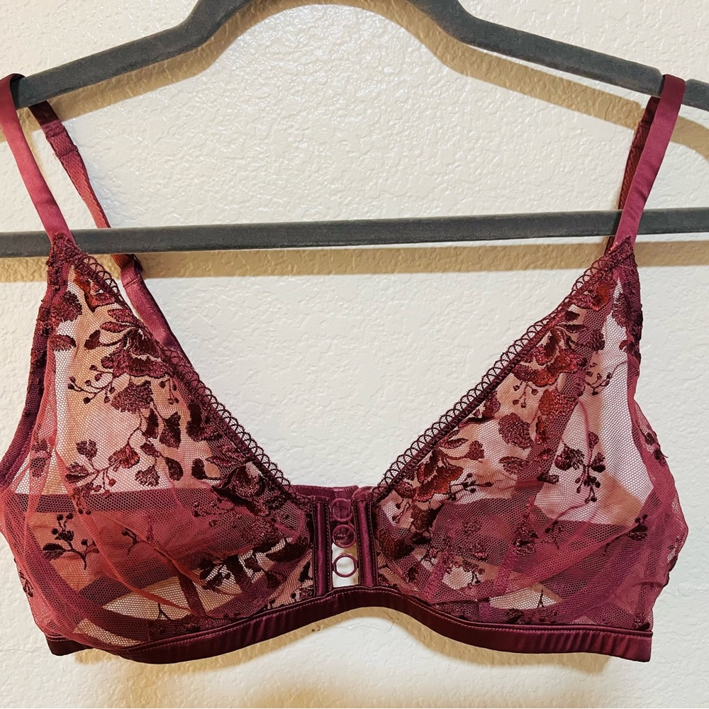 Simone Perele Burgundy Lace Bra FIRM. MANY MORE SEE CLOSET
